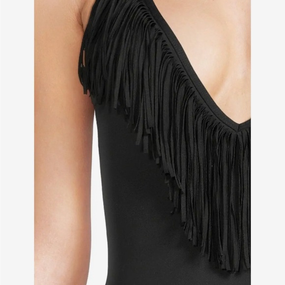 l*space Black Fringe One-Piece Swimsuit - Picture 8 of 10